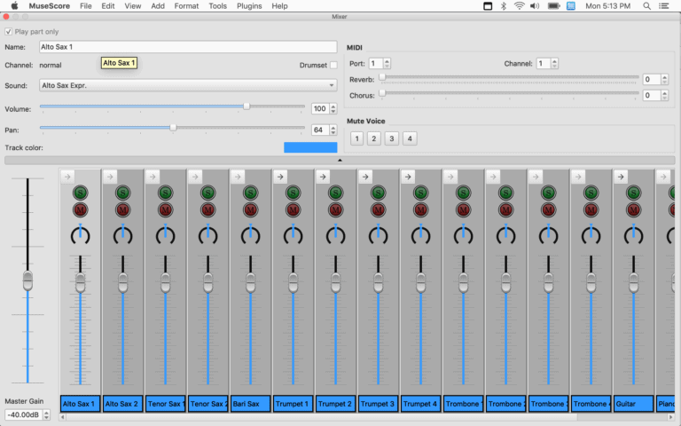 MuseScore Mixer